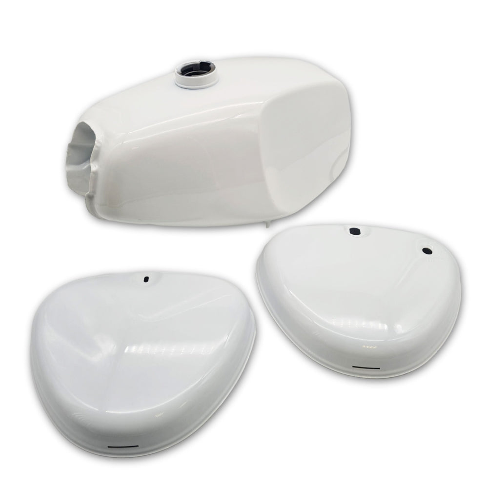 Tank + Seitendeckel Tankset Büffeltank Lackset Weiß S50, S51, S70