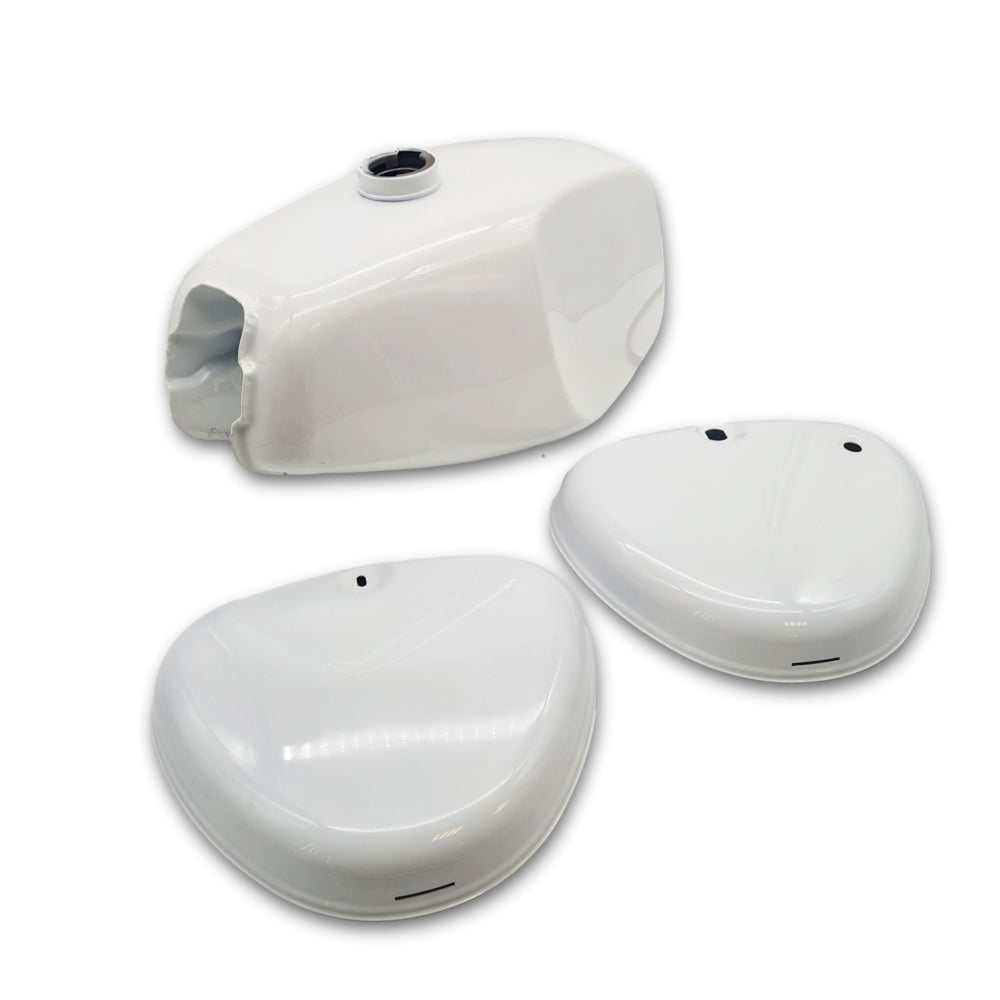 Tank + Seitendeckel Tankset Büffeltank Lackset Weiß S50, S51, S70